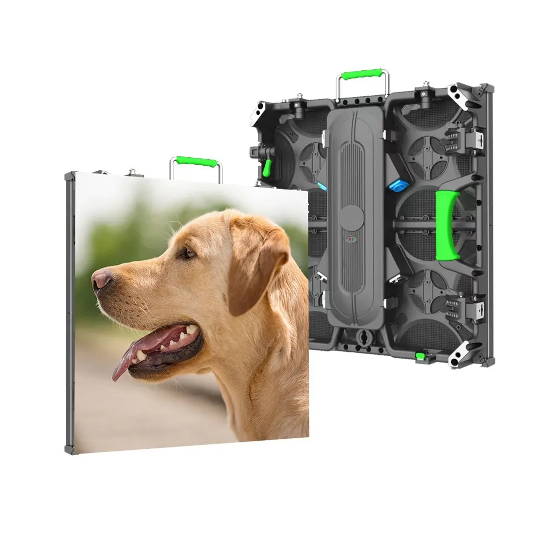 จอ LED วิดีโอวอลล์ P3.91 สำหรับใช้งานภายใน/ภายนอกอาคาร ขนาด 500x500 มม. ฉากหลังเวทีขนาดใหญ่ เชื่อมต่อไร้รอยต่อ จอ LED ให้เช่า