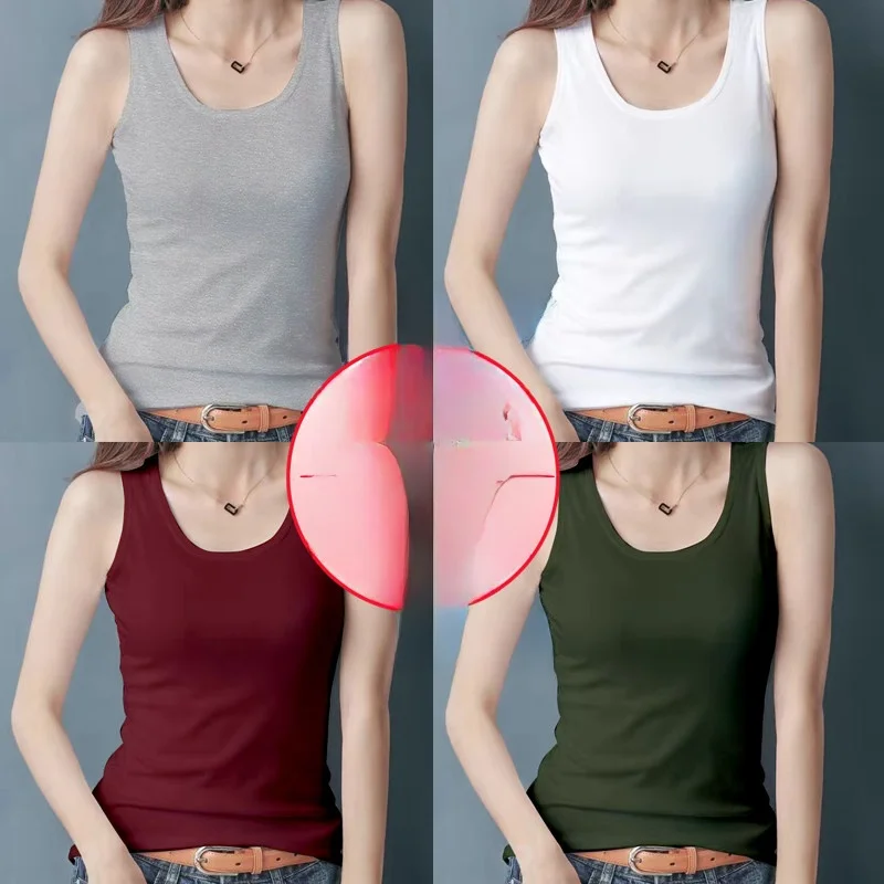 Slim Fit Tank Top Women's Summer Inner Wear Large Size Morning Run Outerwear Trendy Brand Buckle Strap Vest Breathable Moistu...