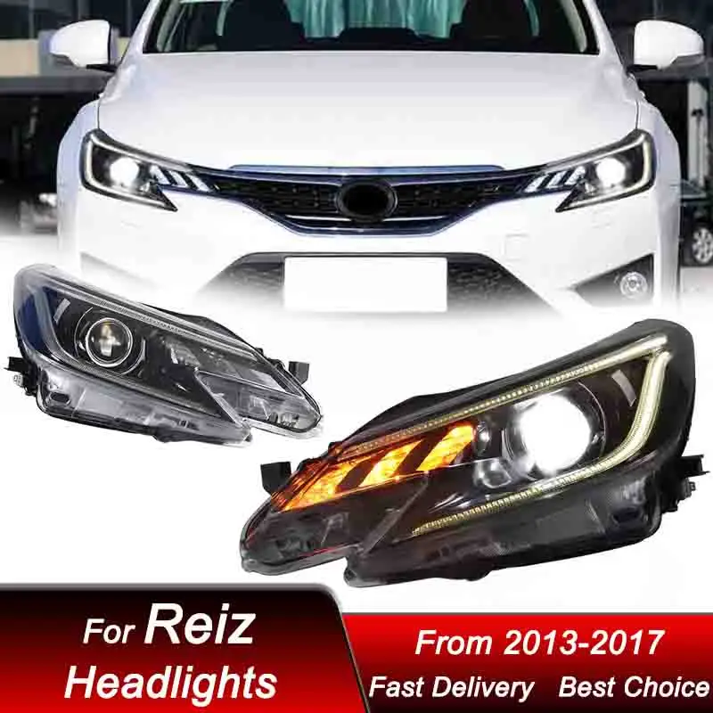 Car styling Headlights For Toyota REIZ 2013-2017 new style full LED Upgrade High Configure Projector Lens Accessories Kit