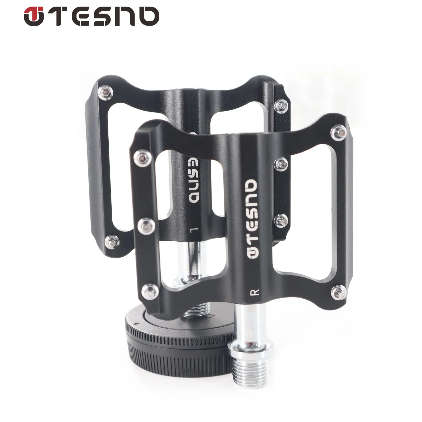 TESNO مختومة تحمل دواسات الدراجة عدم الانزلاق CNC سبائك الألومنيوم العالمي صالح Brompton دراجة الطريق الجبلية BMX دراجة الملحقات #4