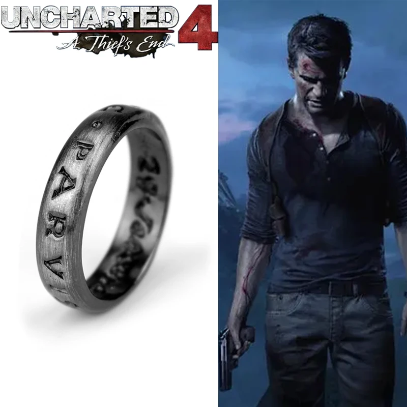 The Last of Us Nathan Drake's Delicate Ring Uncharted 4 Easter Game Punk Gothic Jewelry Party Initial Ring Women Gift