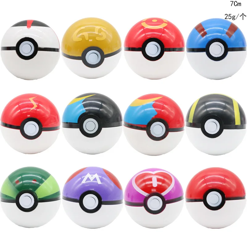 Pokémon Pikachu Poké Ball Empty Ball Action Figure PVC Model Toy PVC Beautiful Poké Ball Decorative Doll Suitable as a Gift
