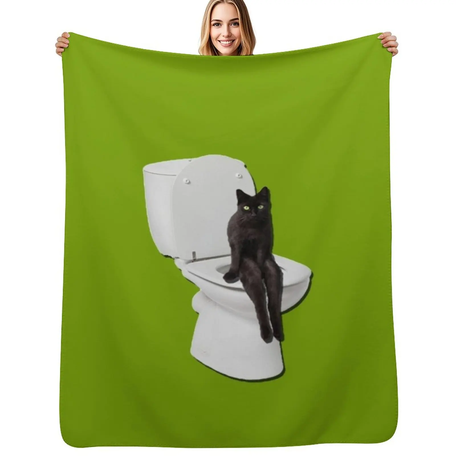 Toilet Cat Throw Blanket Hairys Quilt Bed Fashionable bed plaid Furrys Giant Sofa Blankets