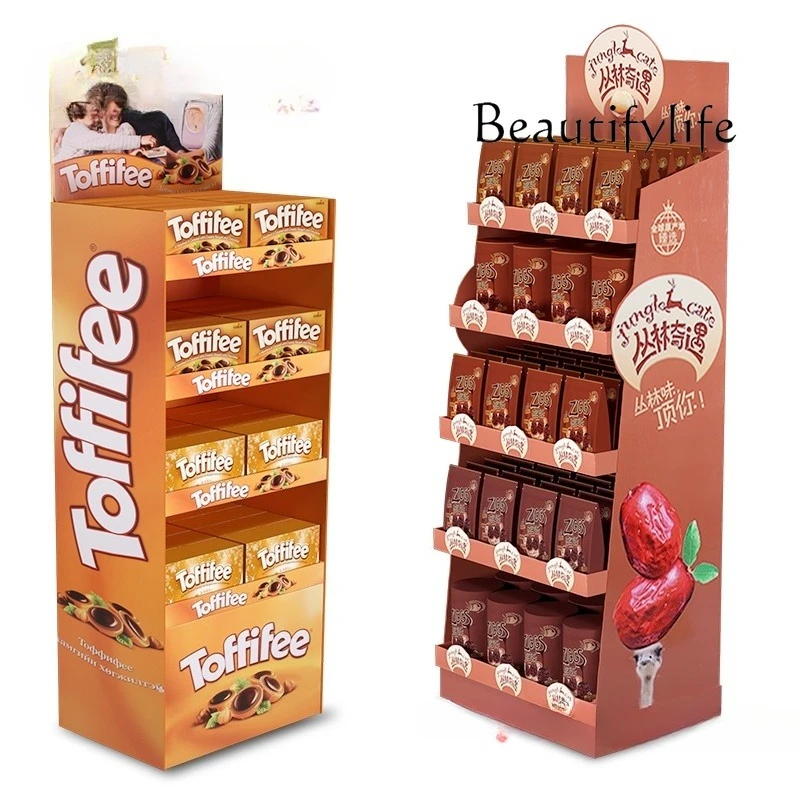 

Custom Customized Cardboard Floor Shelf Product Shipper Floor Display Stand Cardboard Display