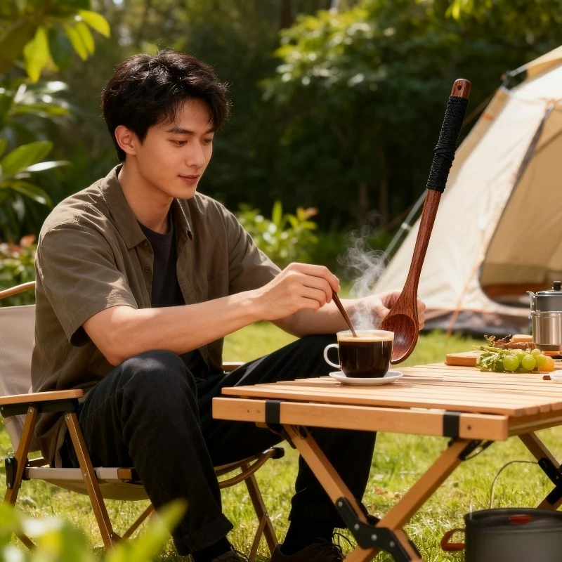 木製ダイニングセット スプーン 箸 フォーク 3点セット 天 - Camping Cooking Dining Set のレビューと価格