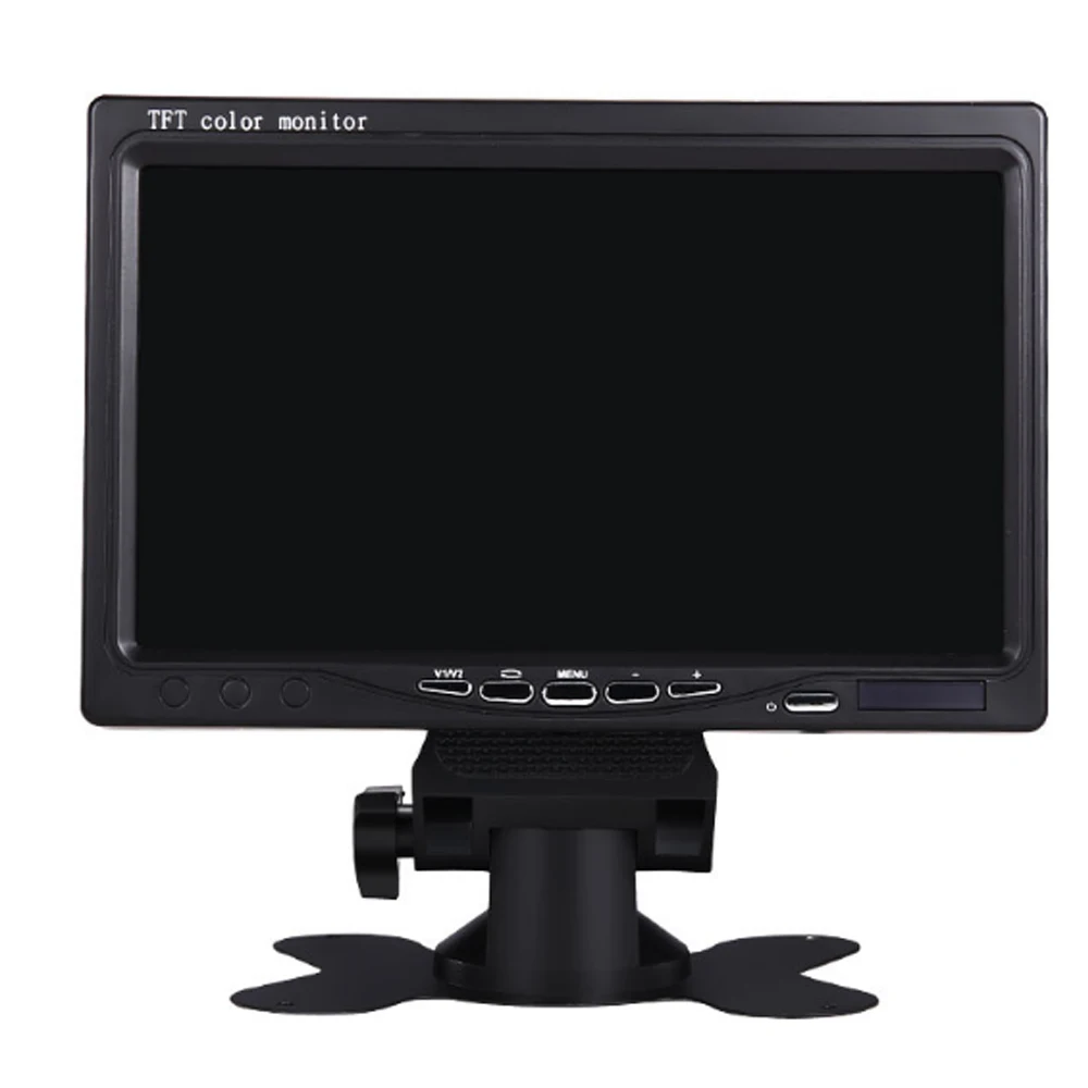 7 Inch Xe Màn Hình TFT LCD CCD HD Kỹ Thuật Số 16:9 1024*600 Màn Hình 2 Video Đầu Vào Cho Đảo Ngược camera Phía Sau DVD VCD