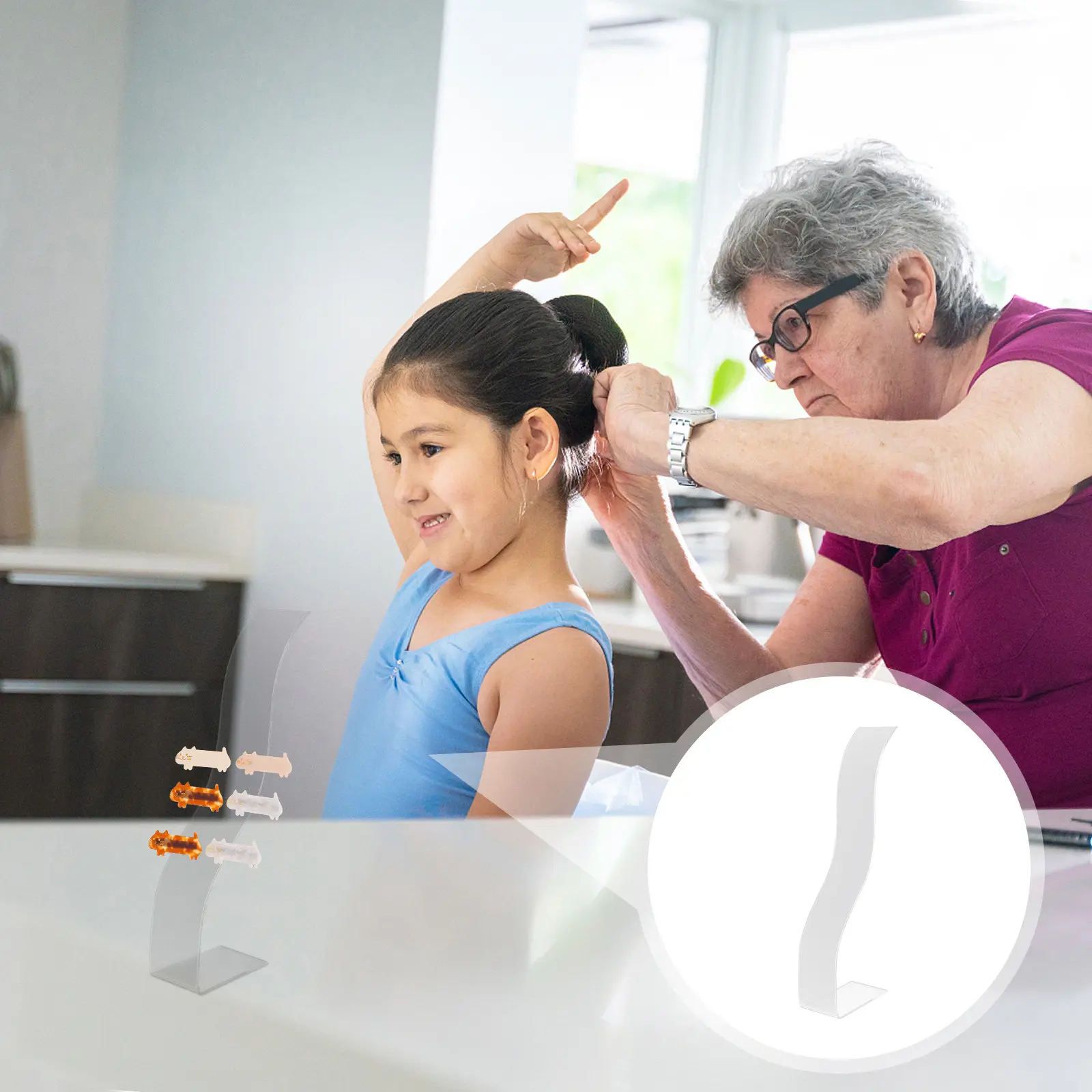 

Стильная подставка для заколок из прозрачного акрила, устойчивая к повреждениям, идеально подходит для ежедневного использования дома, обеспечивает видимость и удобство использования заколок.