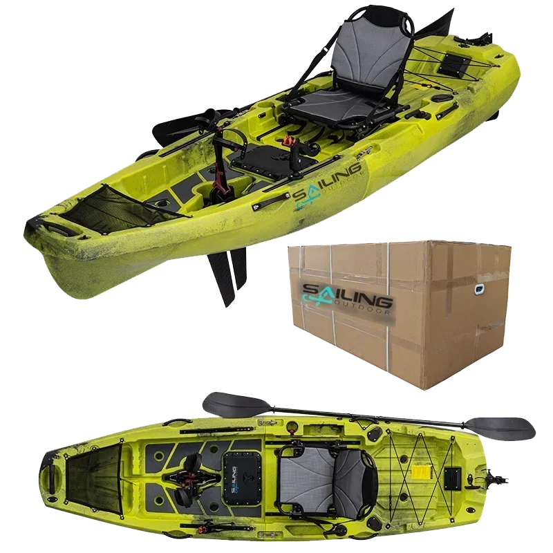 Professional Angler 10 '1 Single Two Foldable Fishing Pedals Plastic Modular Kayak with Fin Drive