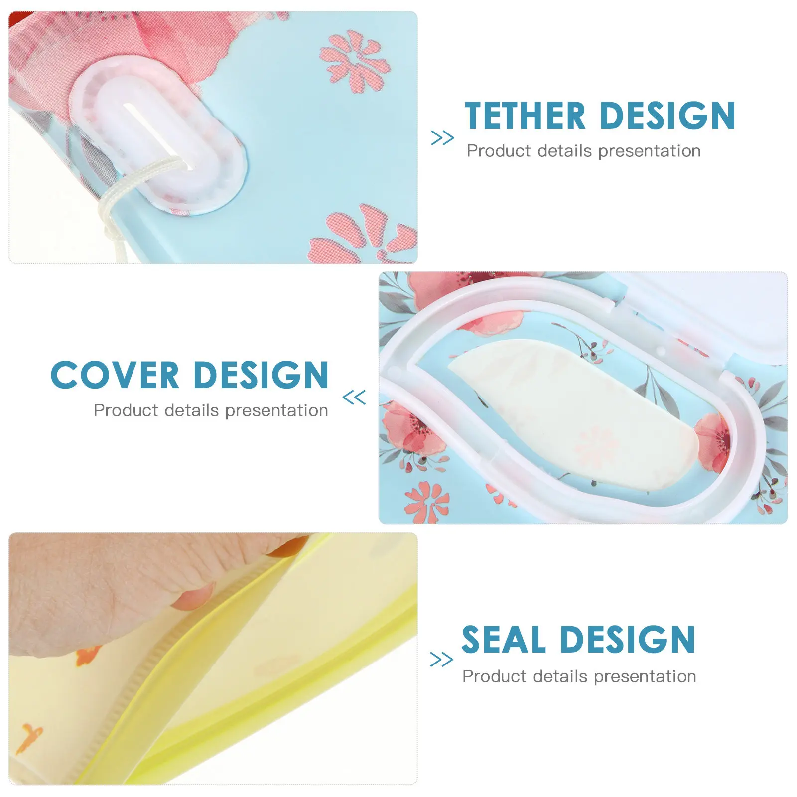 4 Pcs Wipes Wet Tissue Holder Travel EVA Refillable Container Portable Bag Pouch Storage for view 6