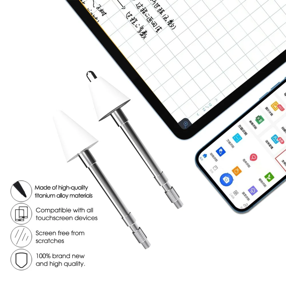 For Lenovo/Xiaoxin Stylus Second Generation Pencil Tips Stylus Pen Replacement Nib with Box Metal Wear-resistance Spare Nibs