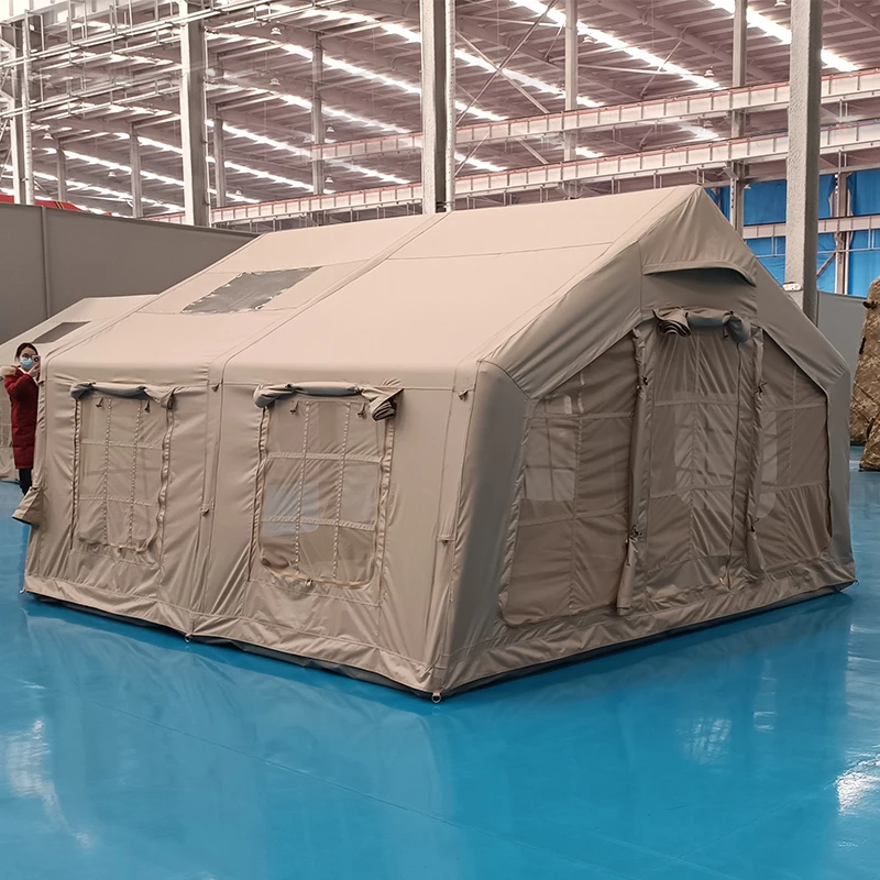 Inflatable Camping Tent, Waterproof Oxford Fabric Large Family Tent, 4x8m 4x6m Outdoor Party Shelter