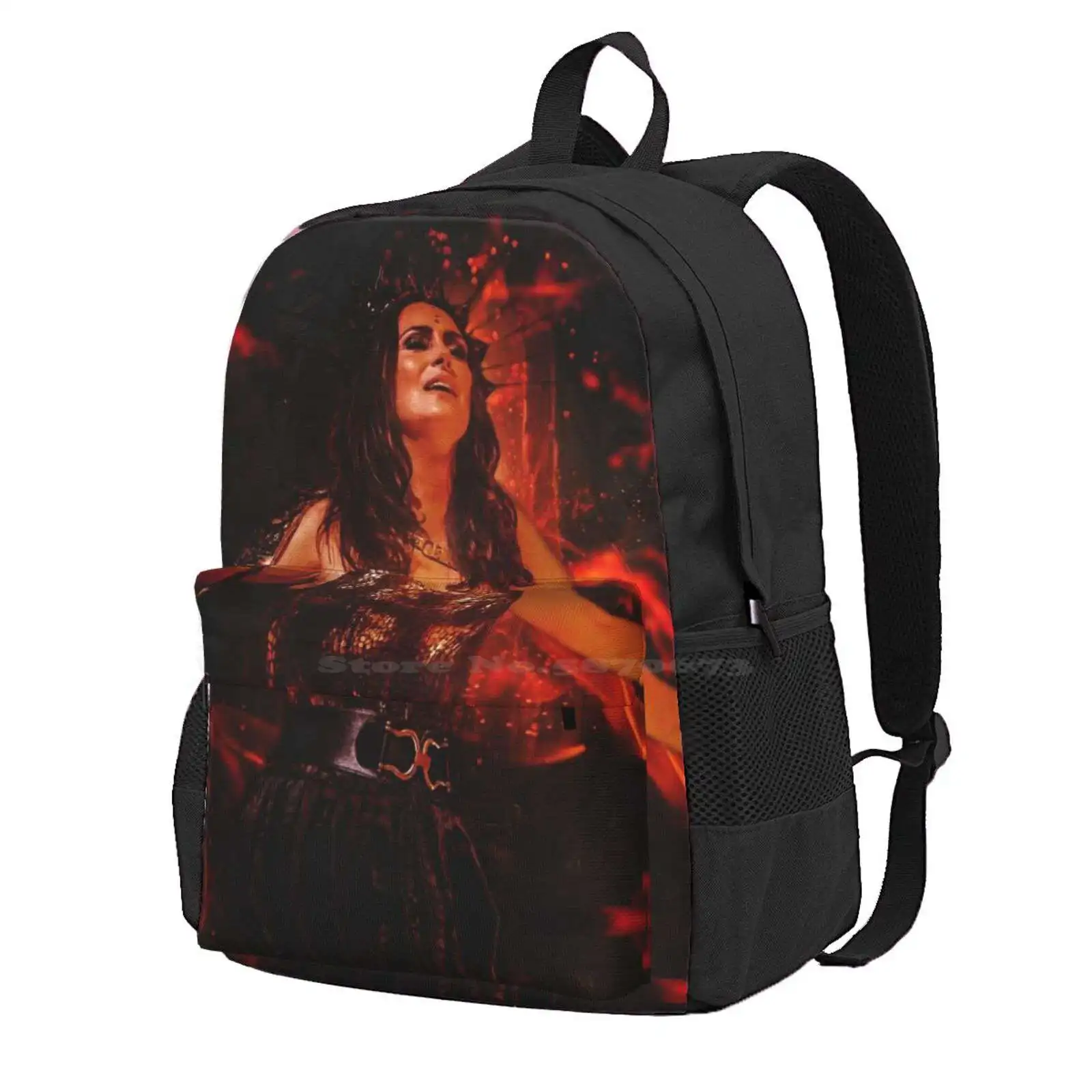 Let Us Burn Hot Sale Schoolbag Backpack Fashion Bags Within Temptation Sharon Den Adel Metal Music