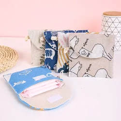 Sanitary Napkin Storage Bag For Women Girl Multifunction Reusable Napkin Organizer Portable Women Cute Small Pad Pouch Bags