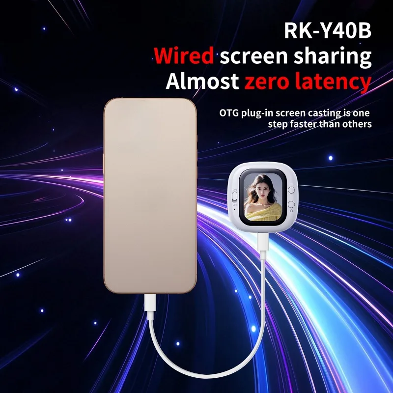 Phone Mini Selfie Monitor Screen Wired Magnetic Mount Vlog Smartphone Rear Camera Selfie For Vlog Shooting Video Recording