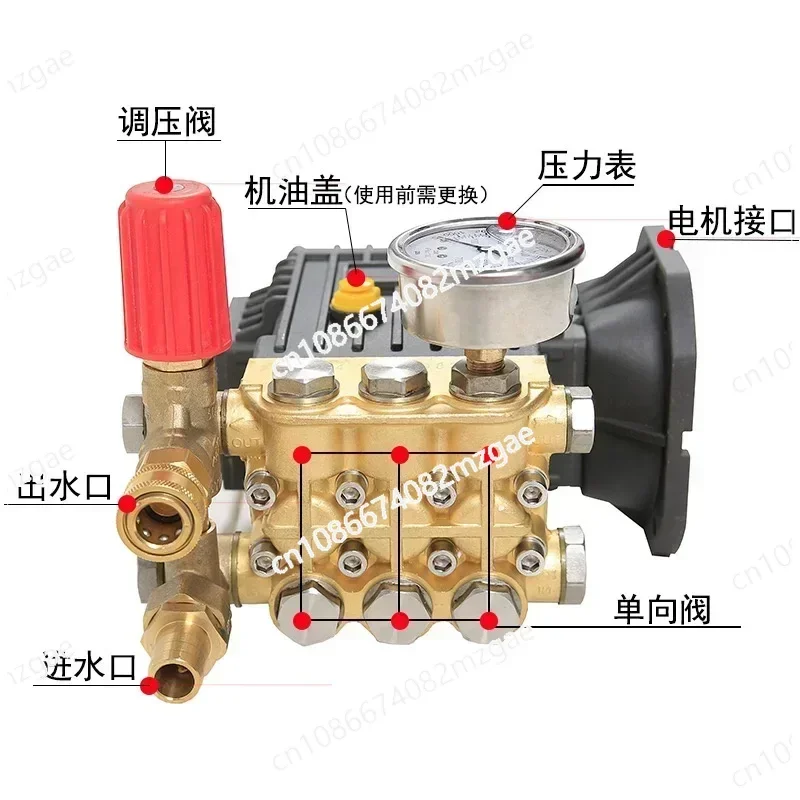 Triplex Brass Plunger Pump 15-18 LPM, 100-300 Bar Pressure for Electric, Petrol or Diesel Engine Powered Washers
