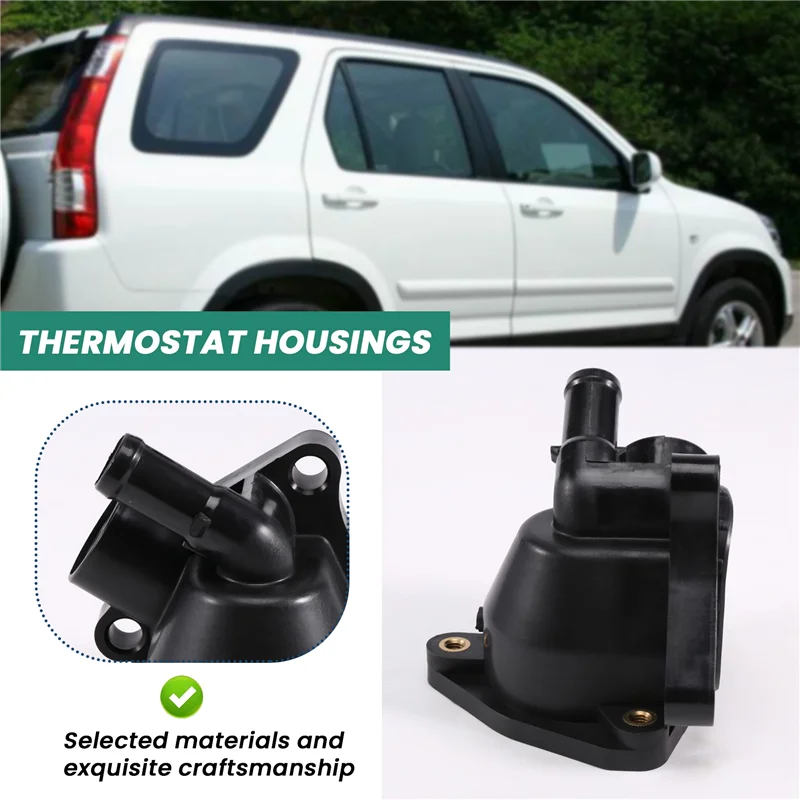 19320PNA003 Carcasa del termostato del refrigerante del motor para Honda CR-V CRV 2.4L 2002 2003 2004 2005 2006, Civic 1.7L 2002-2005