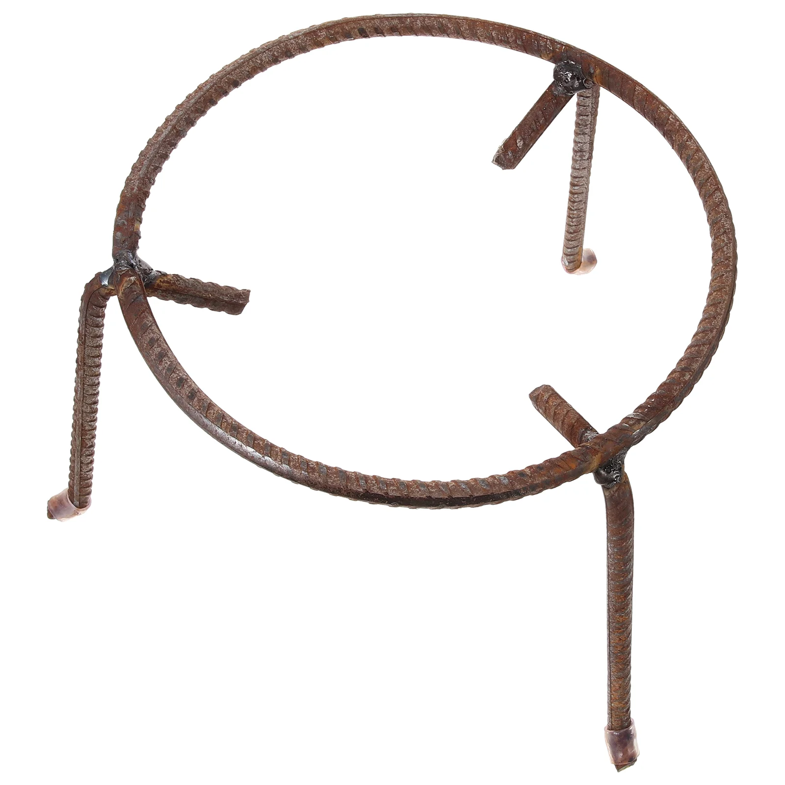 Trípode para leña para pícnic al aire libre, estante para ollas, anillo redondo de acero, estufa de barbacoa, soporte triangular para lavabo (trípode mediano), soporte para Wok