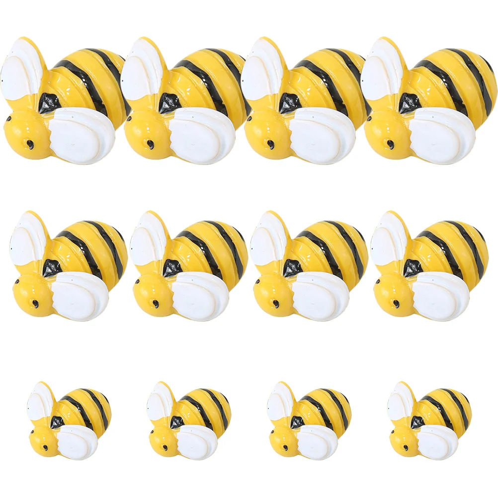 50pcs Mini Bee Ornaments Resin Charms For Diy Crafts Phone Case Decor Photo Frame Wall Art Craft Making Accessories