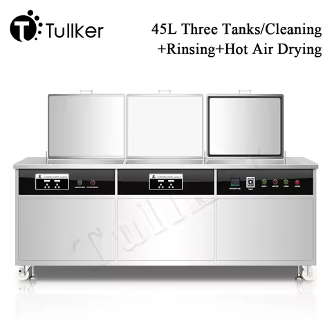 Tullker 45L Industry Ultrasonic Cleaner Rinsing Dry Multifunction Optional Metal Mould Oil Dust Removing Sonic Bath Tank Machine
