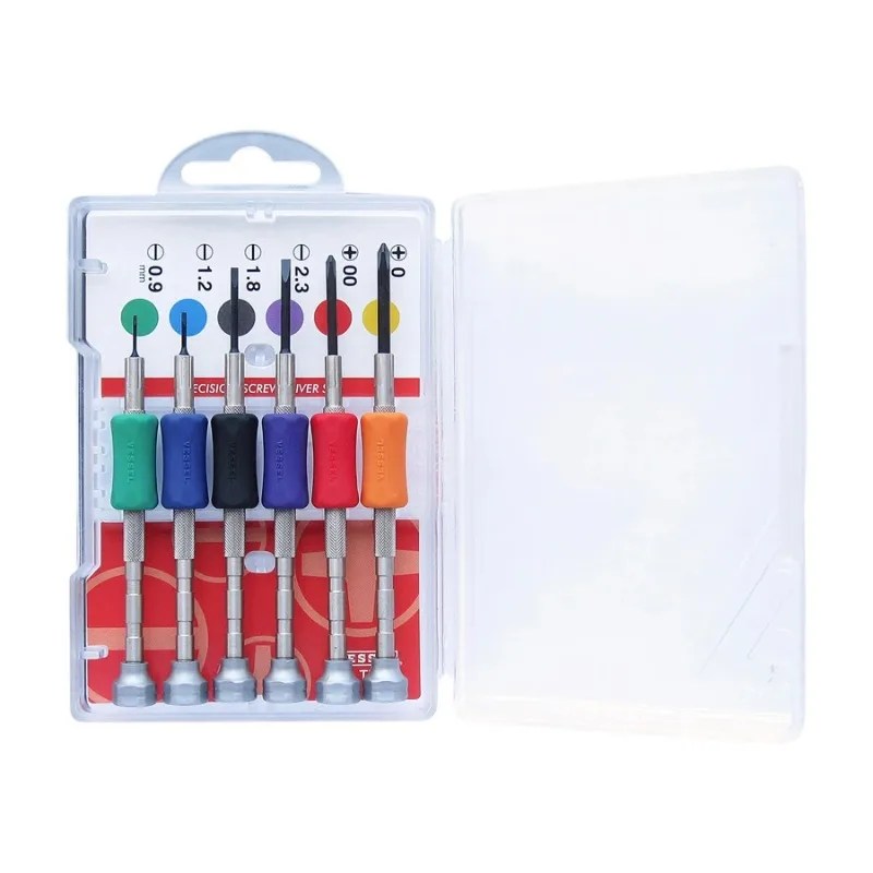مجموعة مفكات براغي دقيقة من VESSEL JIS - مع صندوق أدوات، لإصلاح المسمار الصغير، الموديلات: TD-55/TD-56/TD-56S/TD-56Y/TD-57/TD-58 #6