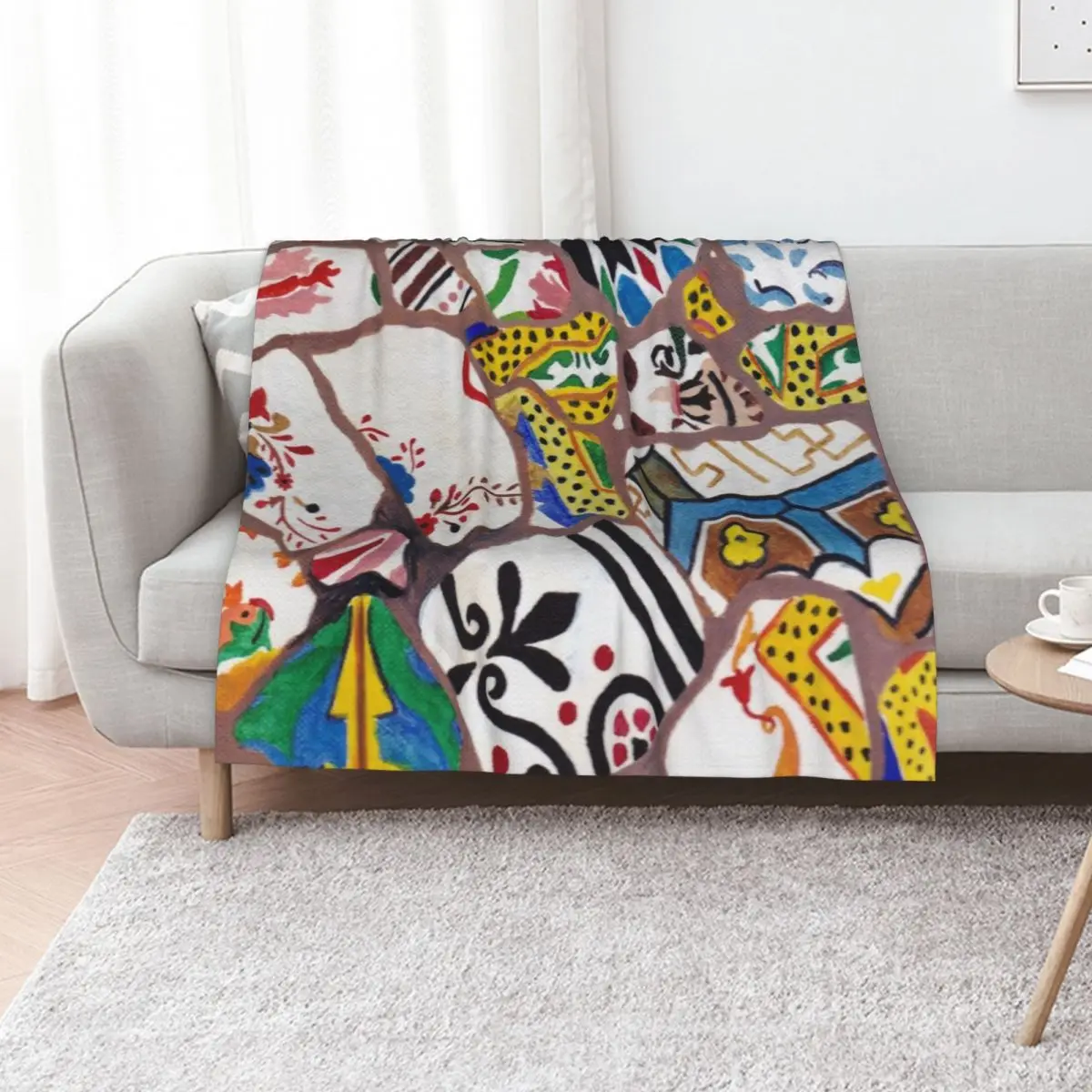 

Gaudi tiles Throw Blanket Versatile Cozy Throw Blanket for All Occasions
