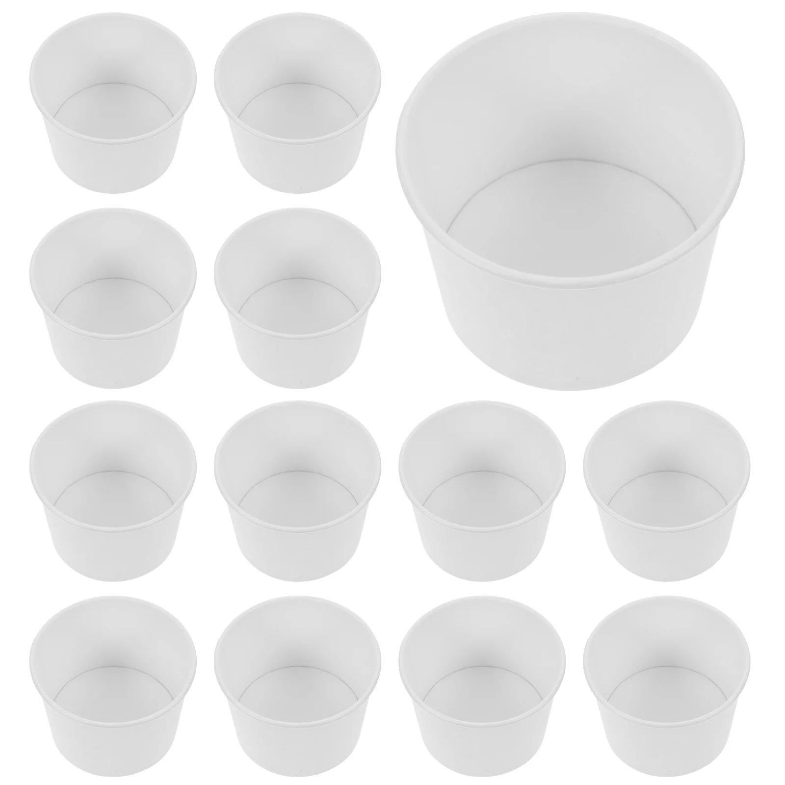 

100Pcs Disposable Thickened Paper Ice Cream Bowls Takeout Food Containers for Events Cafes Clubs Dessert Soup Packaging