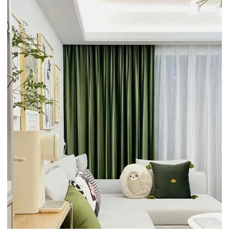 Curtains for Living Room Bedroom Velvet High-shading Curtain Multicolor Solection Home Custom European Style Retro Light Luxury