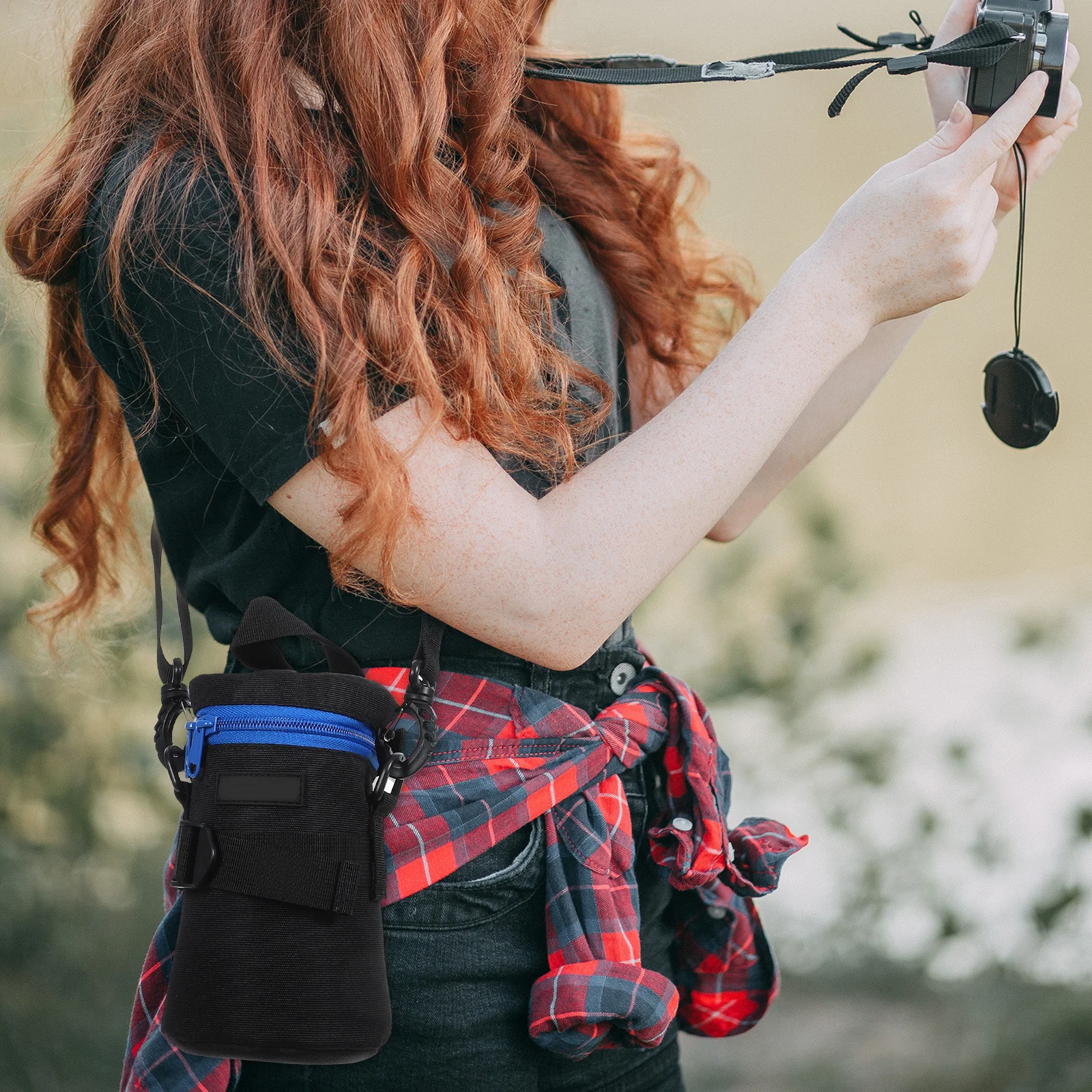 

Shockproof Waterproof Camera Lens Bag Durable Polyester Material Protection Against Drop Scratch Splash Portable Lens Case