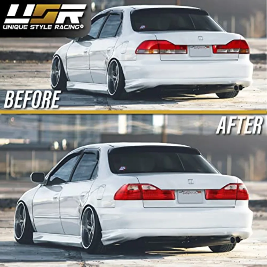 USR DEPO 0102 أكورد أضواء خلفية JDM نمط أحمر واضح عدسة LED الخلفية الذيل مصابيح مجموعة ل 20012002 هوندا أكورد 4 أبواب سيدان تعزيز