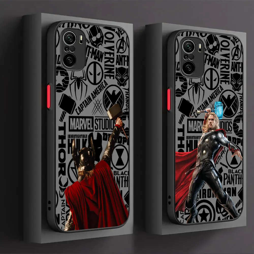 Marvel Thor Thor Hammer Phone Case For Xiaomi Redmi 10 10C 9 9C 9T 9A 9T K40 K30 K20 8 8A 7 7A 6 5 5A Pro Plus Matte Back Cover