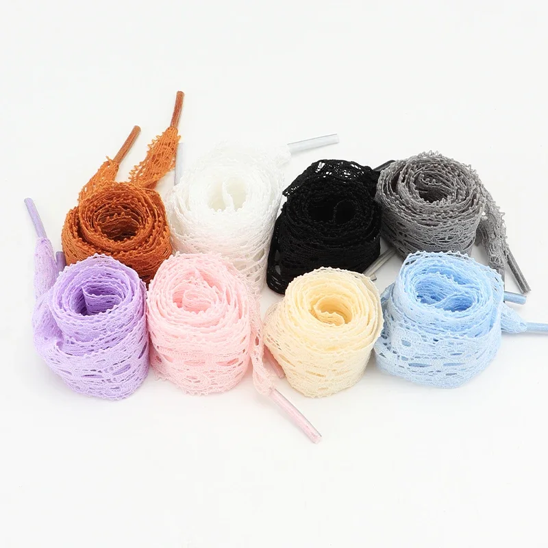 Flat Lace Shoe Laces Fancy Shoelaces for Women 3CM Width Canvas Sneakers Outdoor Casual Shoes Shoelace 80CM/100CM/120CM Length image 6