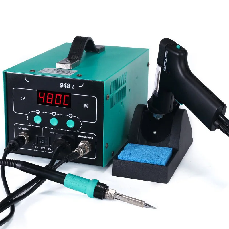 

948-I/948-II Suction Tin Gun Desoldering Station Hot Air Gun Soldering Iron Suction Pen 4 IN 1 Intelligent Soldering Station