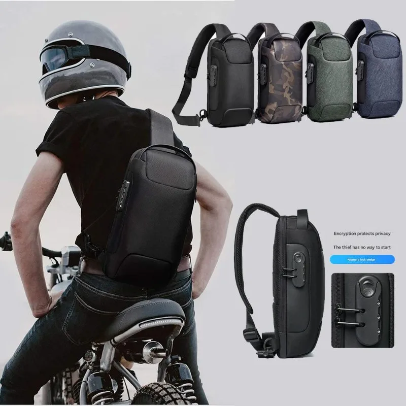 

Противоугонный рюкзак из ткани Оксфорд, водонепроницаемая сумка на одно плечо, многофункциональная мотоциклетная сумка через плечо для занятий спортом на велосипеде