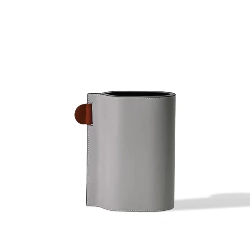 

Light luxury gray leather metal flower ware, art flower arrangement hotel living room model room sales