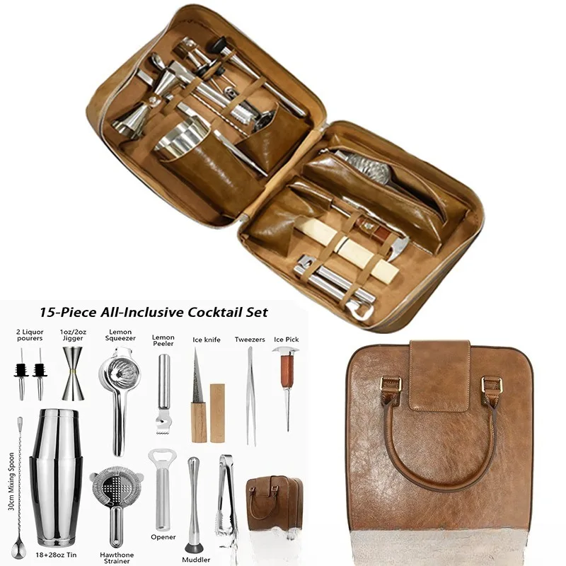 

Stainless steel bartender, outdoor portable bartending kit