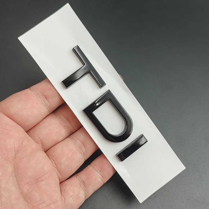 3D ABS كروم أسود شعار TDI شعار رسائل شارة صندوق السيارة