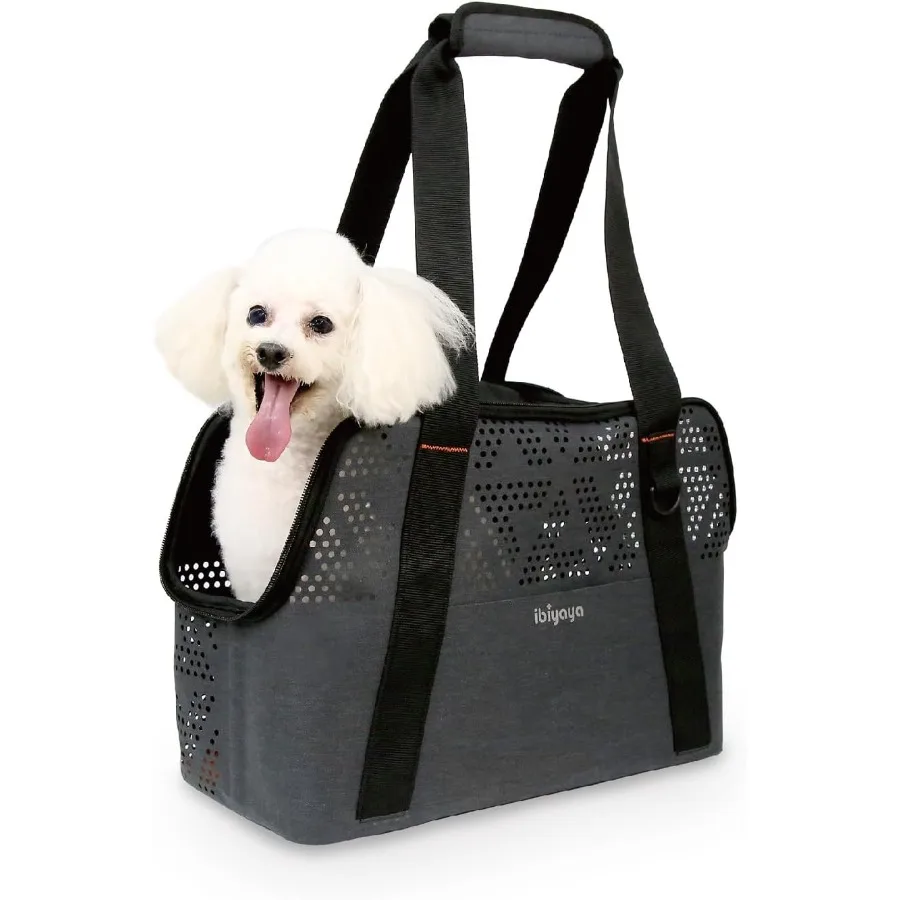 

Small Dog Carrier Bag Breezy Wanderer Pet Carrier for Small Dogs Cats and Rabbits Travel Friendly and Water Repellent Up to 17