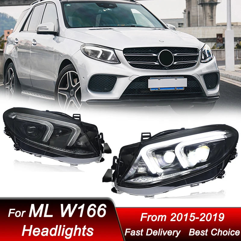

Car Led Headlights For Mercedes-Benz GLE W166 15-19 to new style LED Auto Headlamp Assembly Projector Lens Accessories Kit