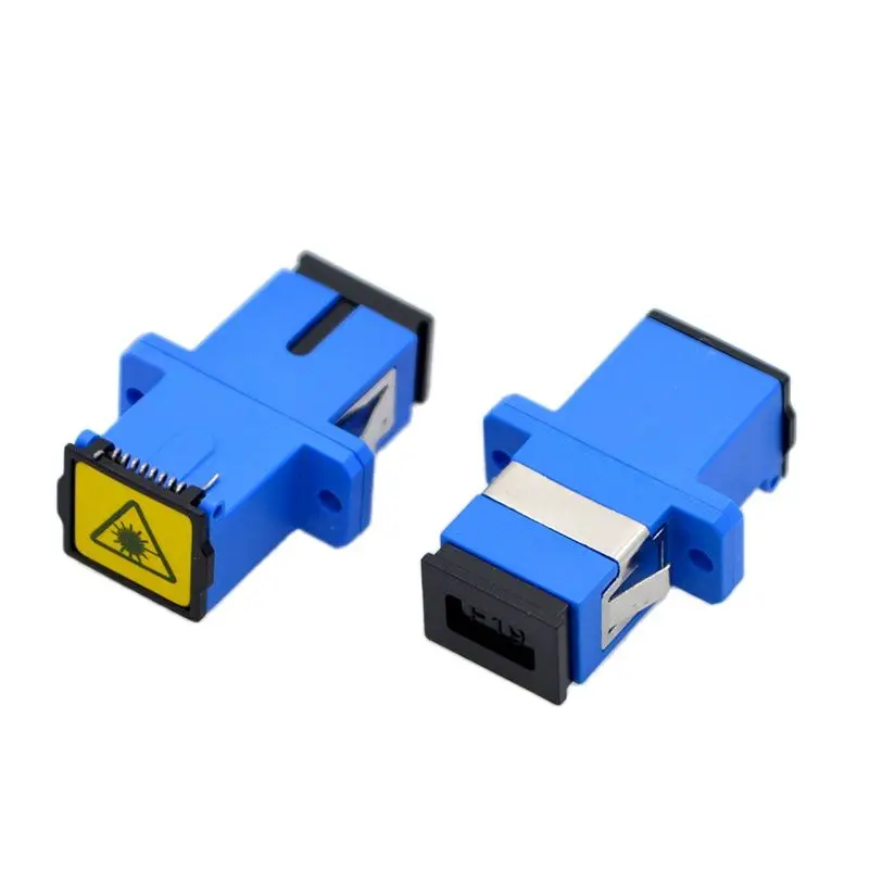 10pcs NEW Optic Fiber Adapter Connector SC Simplex Fiber Optic Adapter Coupler Flange With Dust Cover Factory Special Wholesale