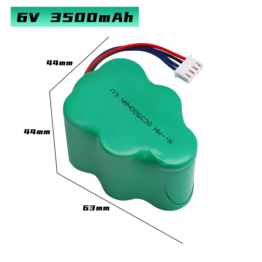Bateria robô aspirador de pó 6v ni-mh 3500mah para 620 710 d73 d76 ecovacs lp43sc 3300p5 se encaixa cod rb001 cen630 tbd71 etc.
