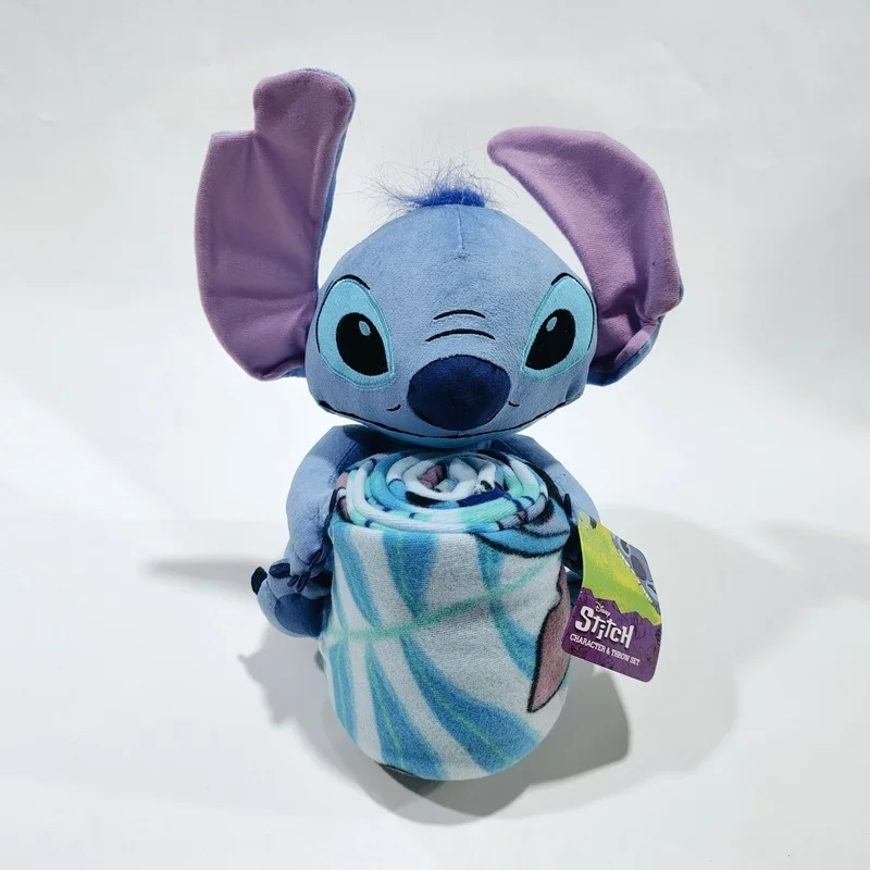 

Плюшевая кукла Disney Stitch, игрушки в стиле аниме Lilo & Stitch Interstellar Baby 626, одеяло Stitch Hug, мягкая игрушка, тканевая кукла, подарок