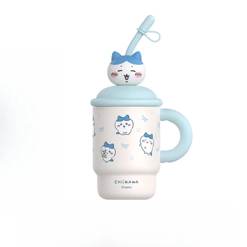 Kawaii Anime Chiikawa Straw Thermos Cup Large Capacity 316 Stainless Steel Food Safe Odor Free Hot Cold Insulated Exquisite New