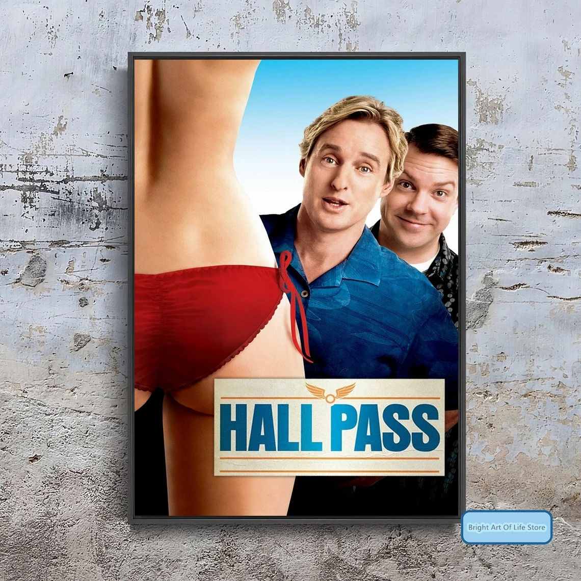 

Hall Pass (2011) Movie Poster Cover Photo Print Canvas Wall Art Home Decor (Unframed)