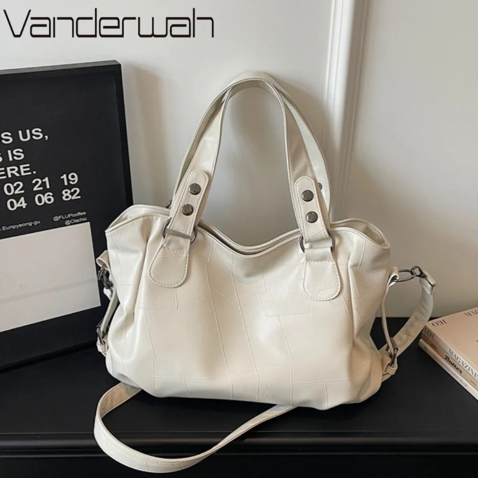 Large Capacity Tote Bags for Women 2026 New Luxury Soft PU Leather Shoulder Crossbody Bag Female Daily Commuter Travel Handbags