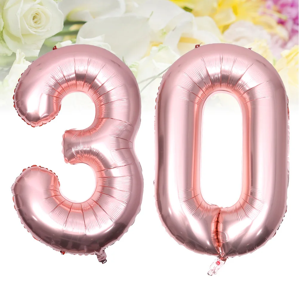 

Number 30 Balloon 40 Inch Jumbo Foil Party Decorations Birthday Anniversary Festival Supplies Photo Props Reusable