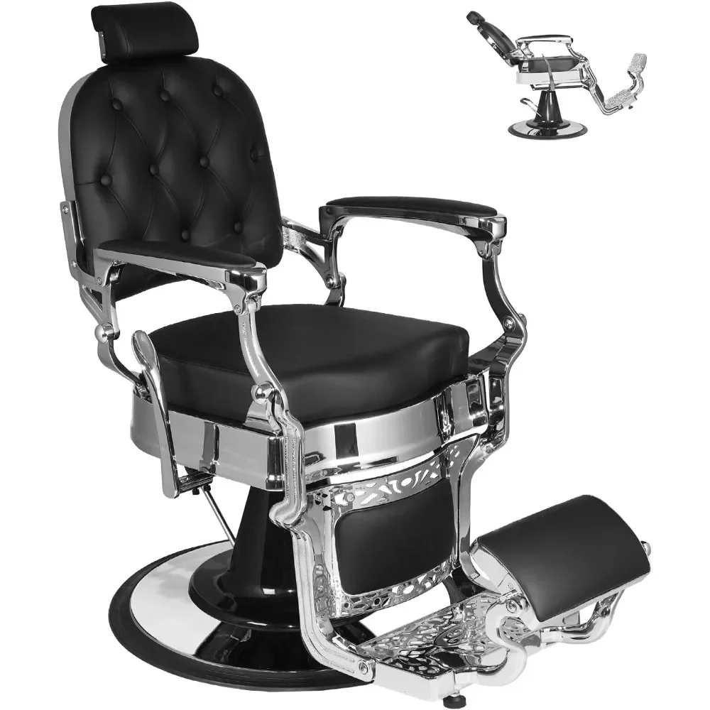 

Парикмахерское кресло для салона красоты, винтажное, усиленное, до 317 кг, откидное, профессиональное, на заказ