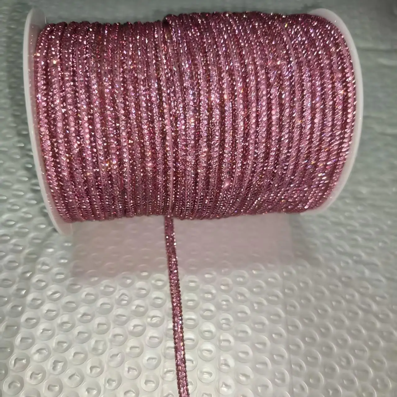 50 yards 4mm Kristal Strass Koord Trim Glas Diamant Touw DIY Naaien Voor Kleding Schoenen Tassen Trouwjurk kostuum Decoratie