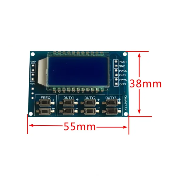 XY-LPWM3 3-channel PWM pulse frequency duty cycle adjustable module square wave rectangular wave signal generator