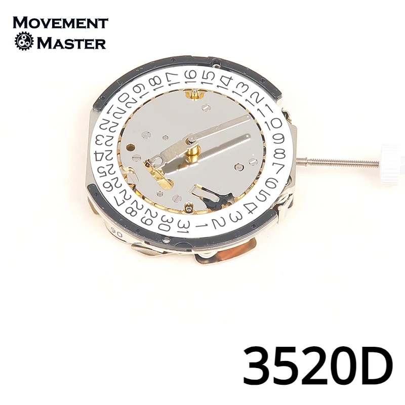 New Swiss Original RONDA 3520D Multi Kinetic Movement Quartz Movement 3520.D 6/12 Small Second Watch Mouvement Replacement Parts