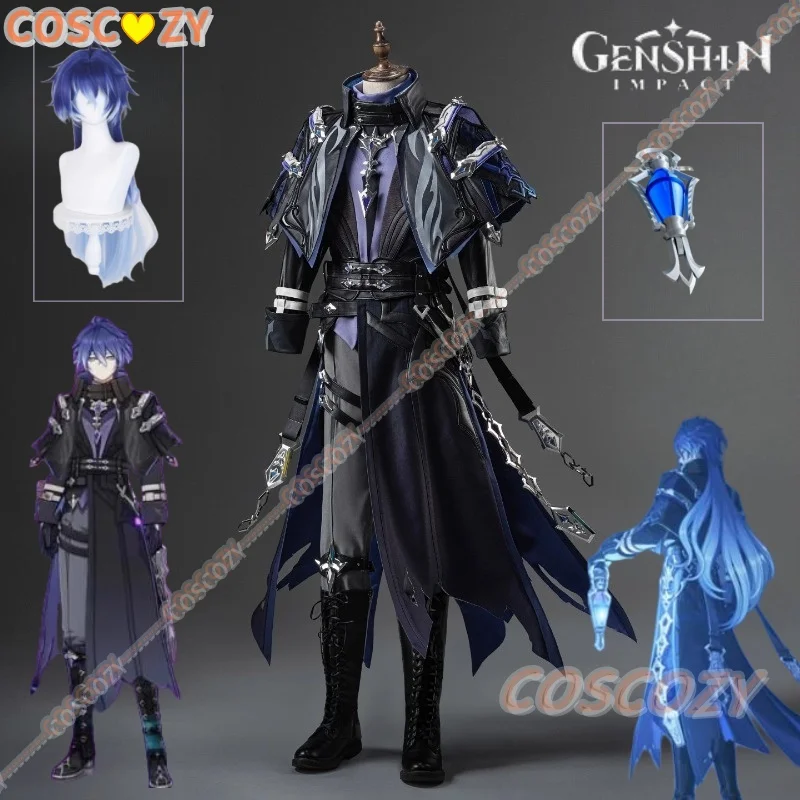 

Genshin Impact Kyryll Chudomirovich Flins Cosplay Costume Wig Uniform Props Game Cos Outfit Halloween Party for Women Men